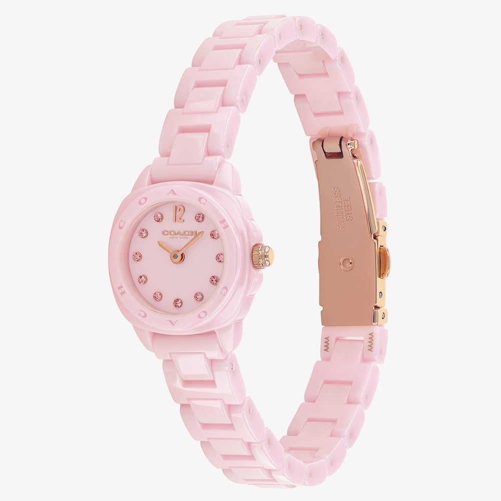 Coach Ladies Kitt Pink Ceramic Bracelet Watch 14504663