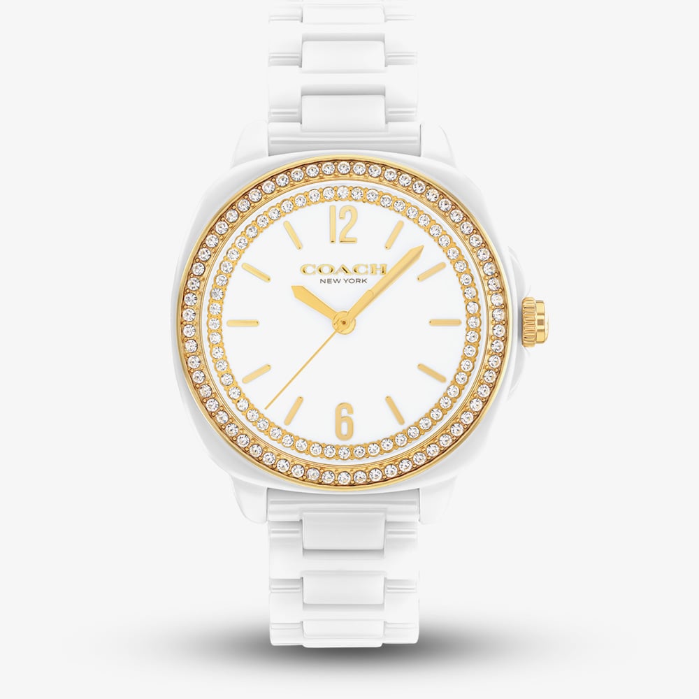 House of Watches - Coach Ladies Kitt White Ceramic Bracelet Watch 14504562