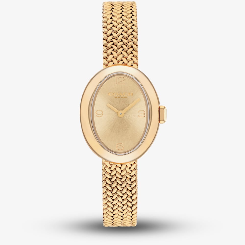 House of Watches - Coach Ladies Sammy Gold Tone Mesh Bracelet Watch 14504567