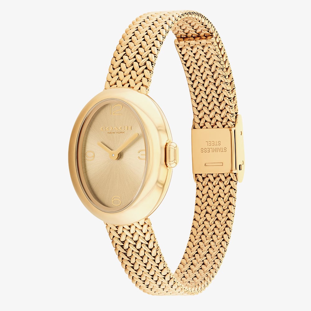 Coach Ladies Sammy Gold Tone Mesh Bracelet Watch 14504567