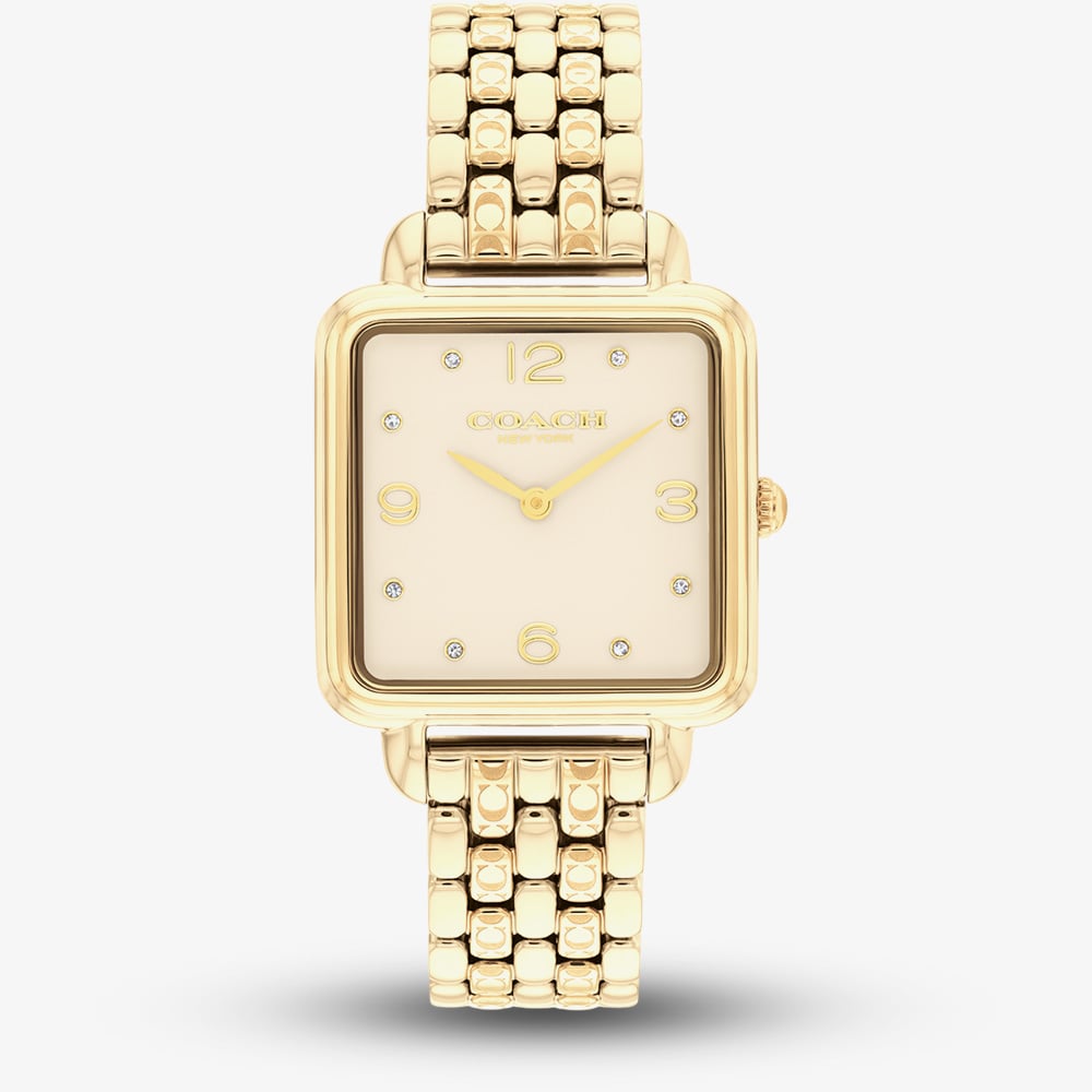 House of Watches - Coach Ladies Champagne Dial Crystal Watch 14504495