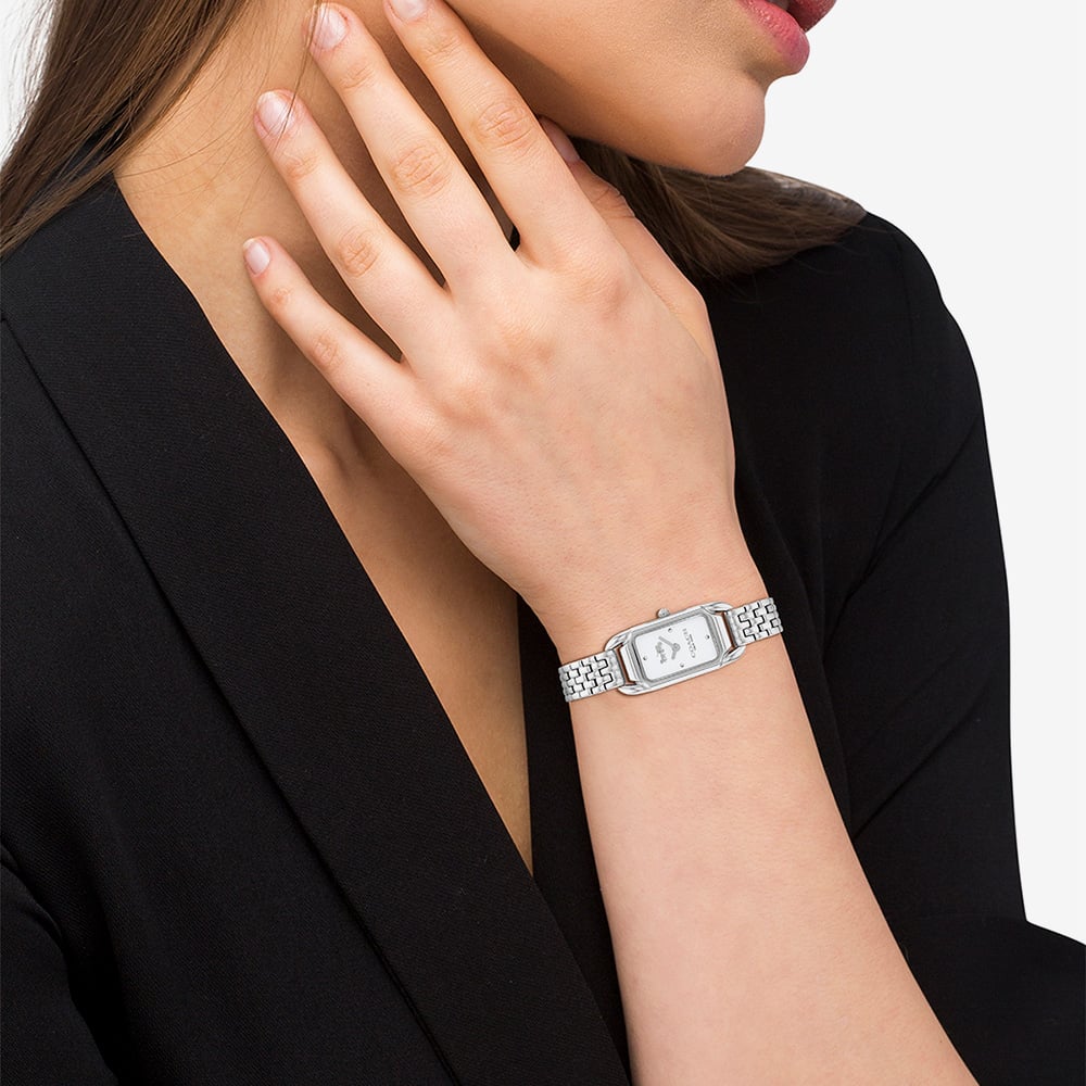 Coach Ladies Cadie Silver Bracelet Watch 14504035