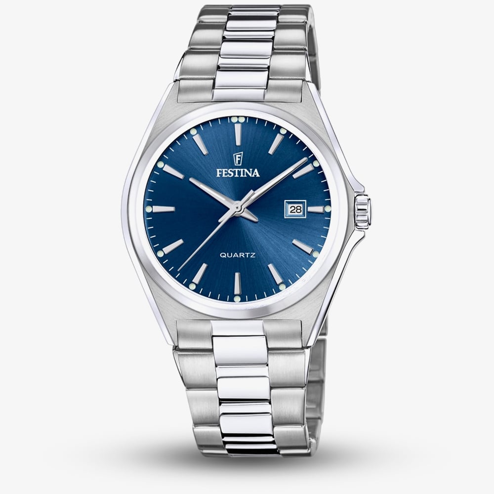 Festina F20552/3 Men's | Blue Dial | Stainless Steel Watch - Image 3