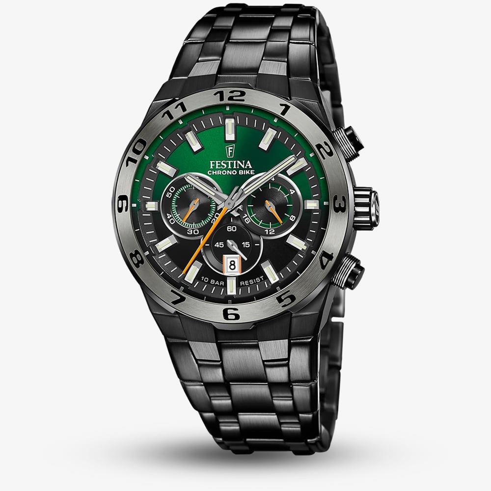 Festina Mens Chrono Bike Green Watch F20673/2 - Image 3