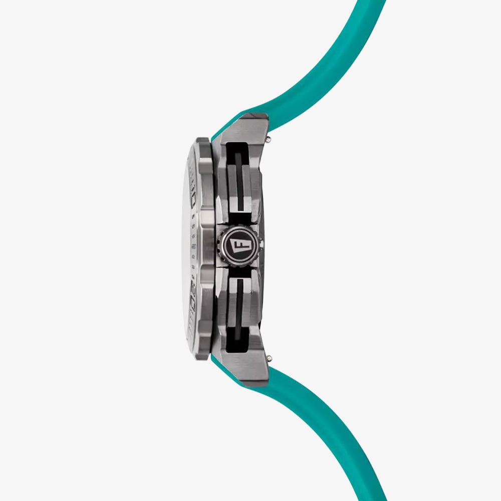 Festina Mens Chrono Bike Teal Rubber Strap Chronograph Watch F20725/6