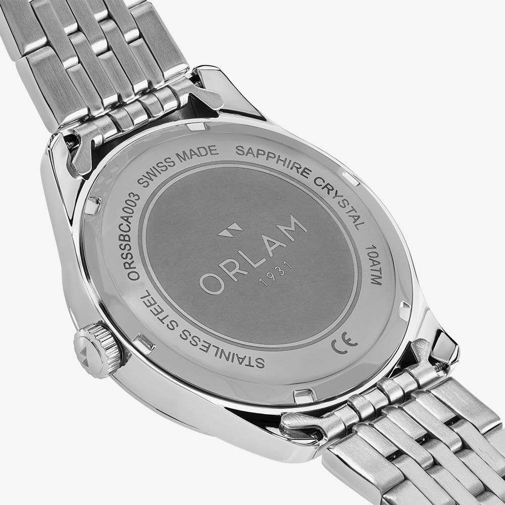 Orlam Mens Cadence Blue Dial Silver Bracelet Watch ORSSBCA003