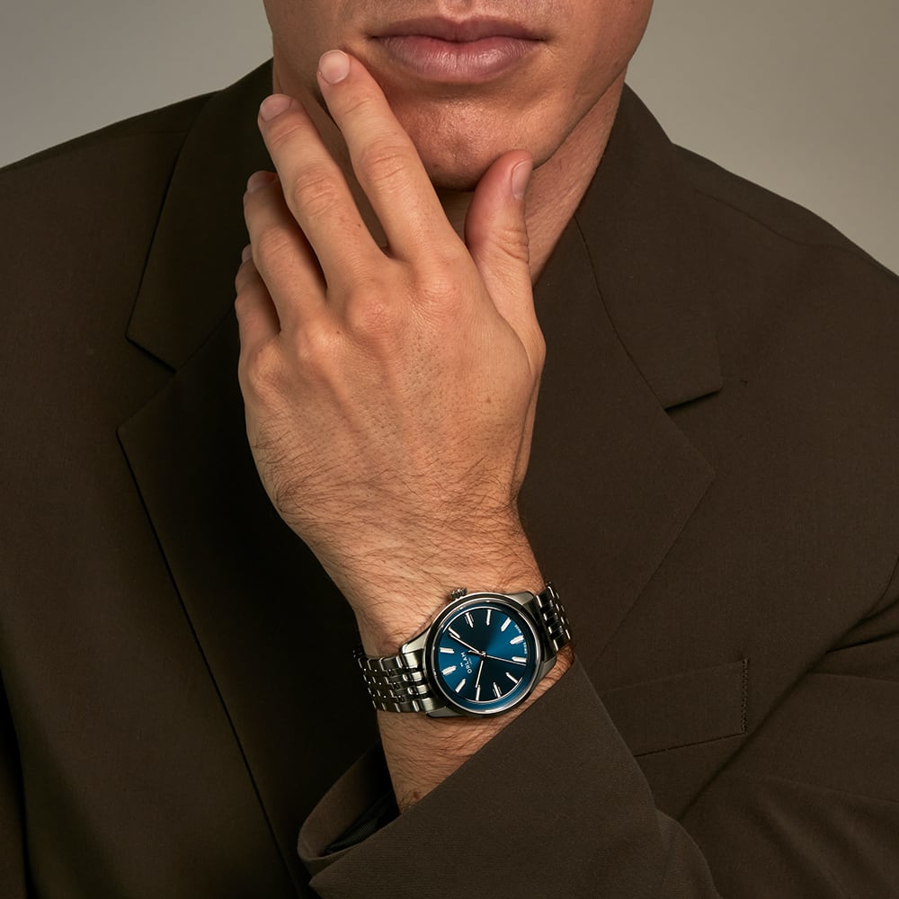 Orlam Mens Cadence Blue Dial Silver Bracelet Watch ORSSBCA003