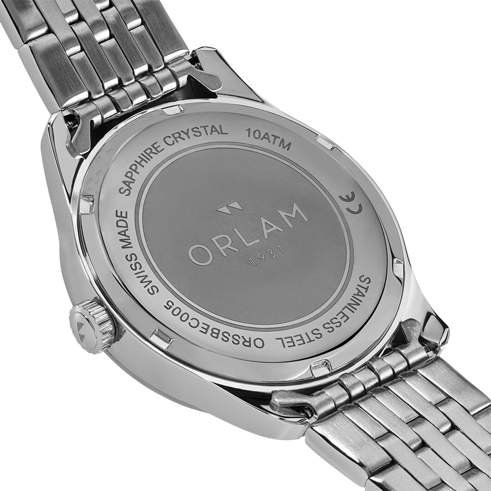 Orlam Mens Echo Silver Dial Bracelet Watch ORSSBEC005