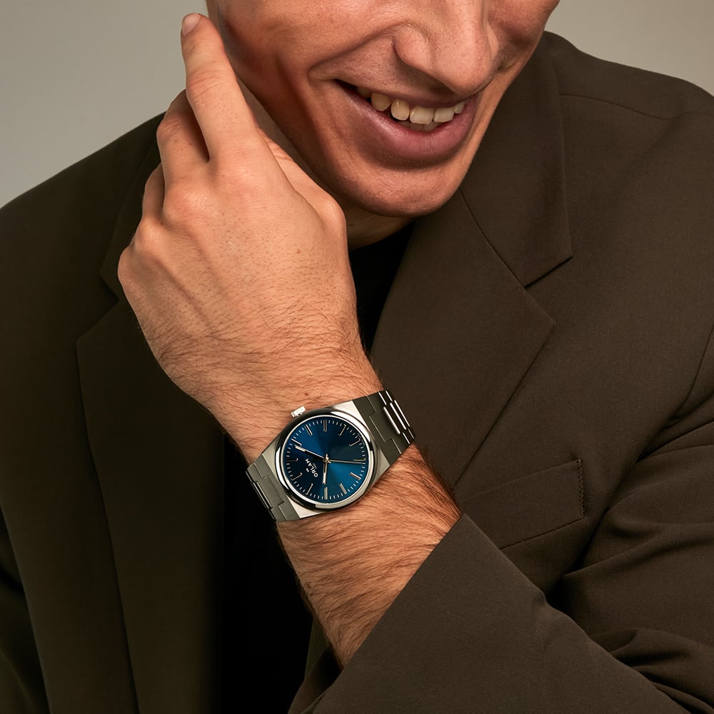 Orlam Mens Elan Blue Dial Silver Bracelet Watch ORSSBEL003