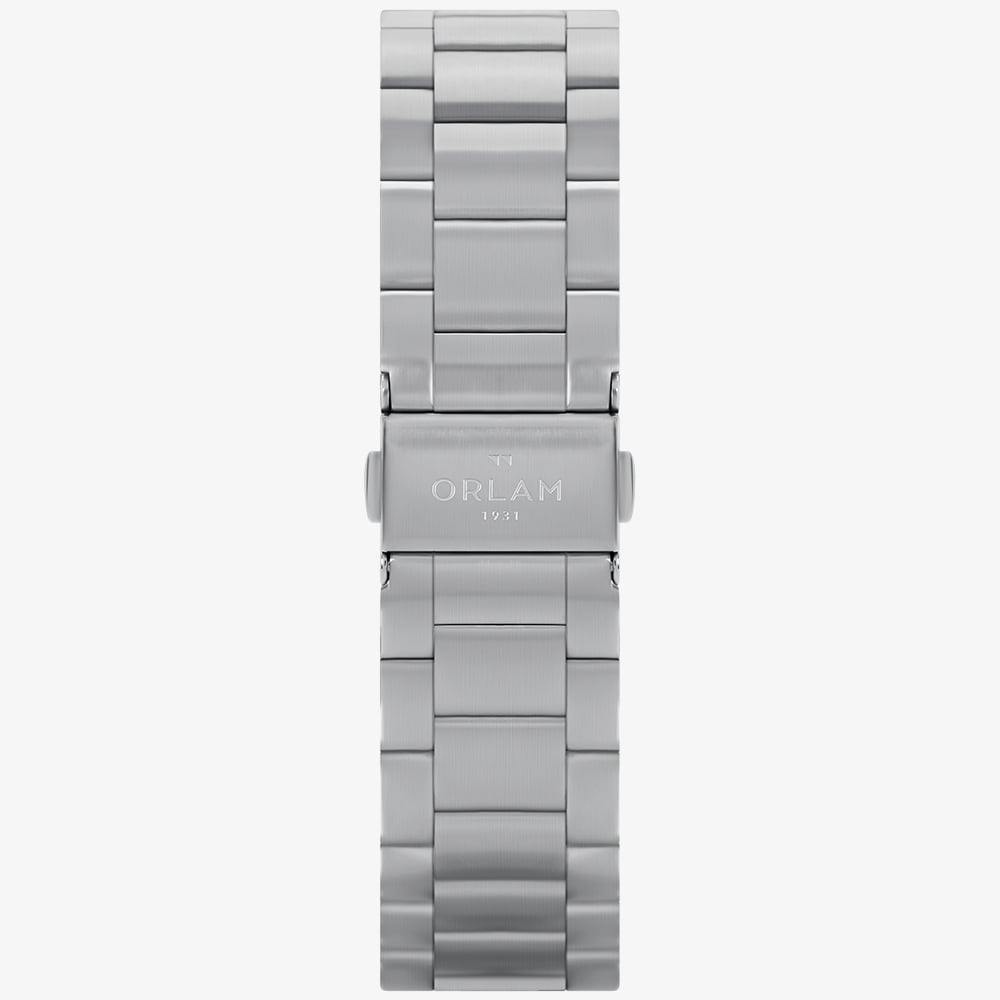 Orlam Mens Legend Black Dial Silver Bracelet Watch ORSSBLE003