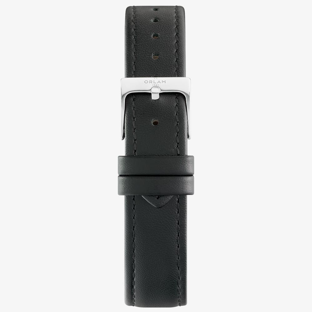 Orlam Mens Era Black Rectangle Dial Leather Strap Watch ORSSLEP002