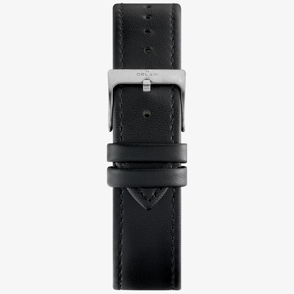 Orlam Mens Heritage Black Octagon Dial Leather Strap Watch ORSSLHE002