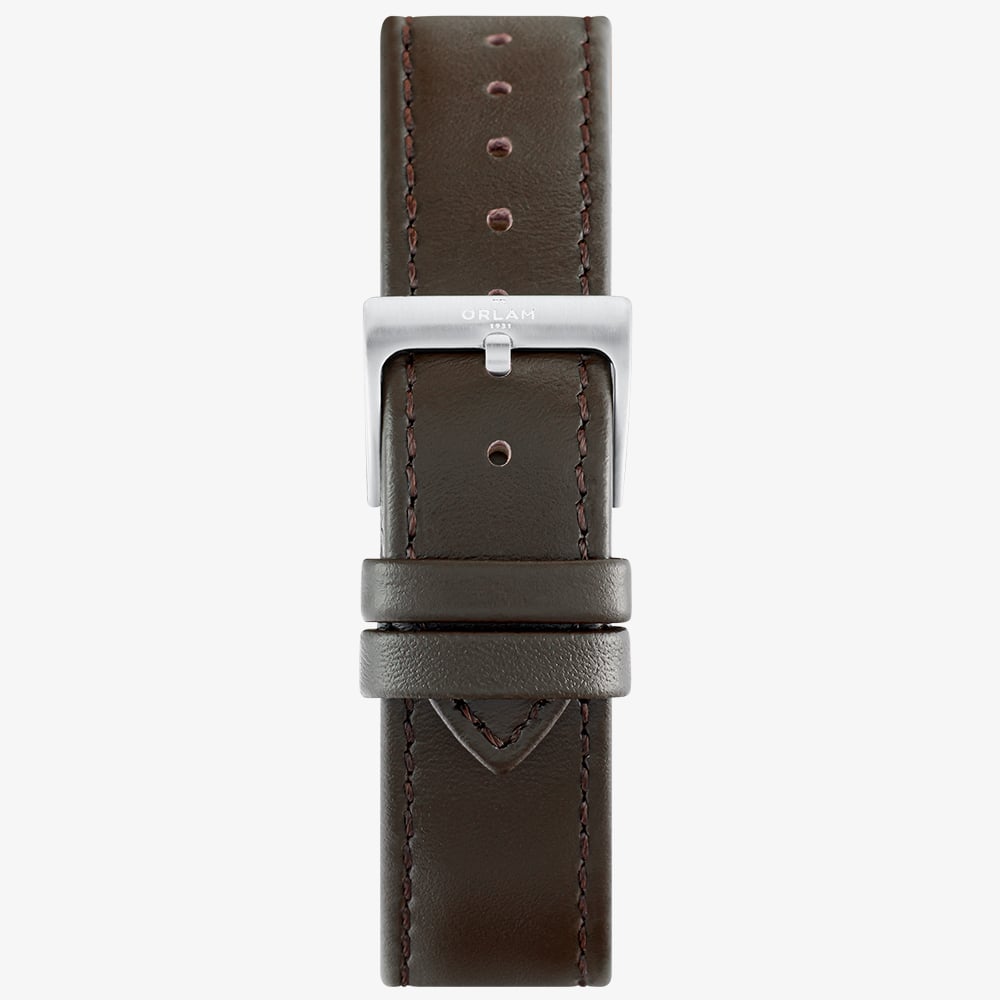 Orlam Mens Heritage Blue Octagon Dial Leather Strap Watch ORSSLHE003