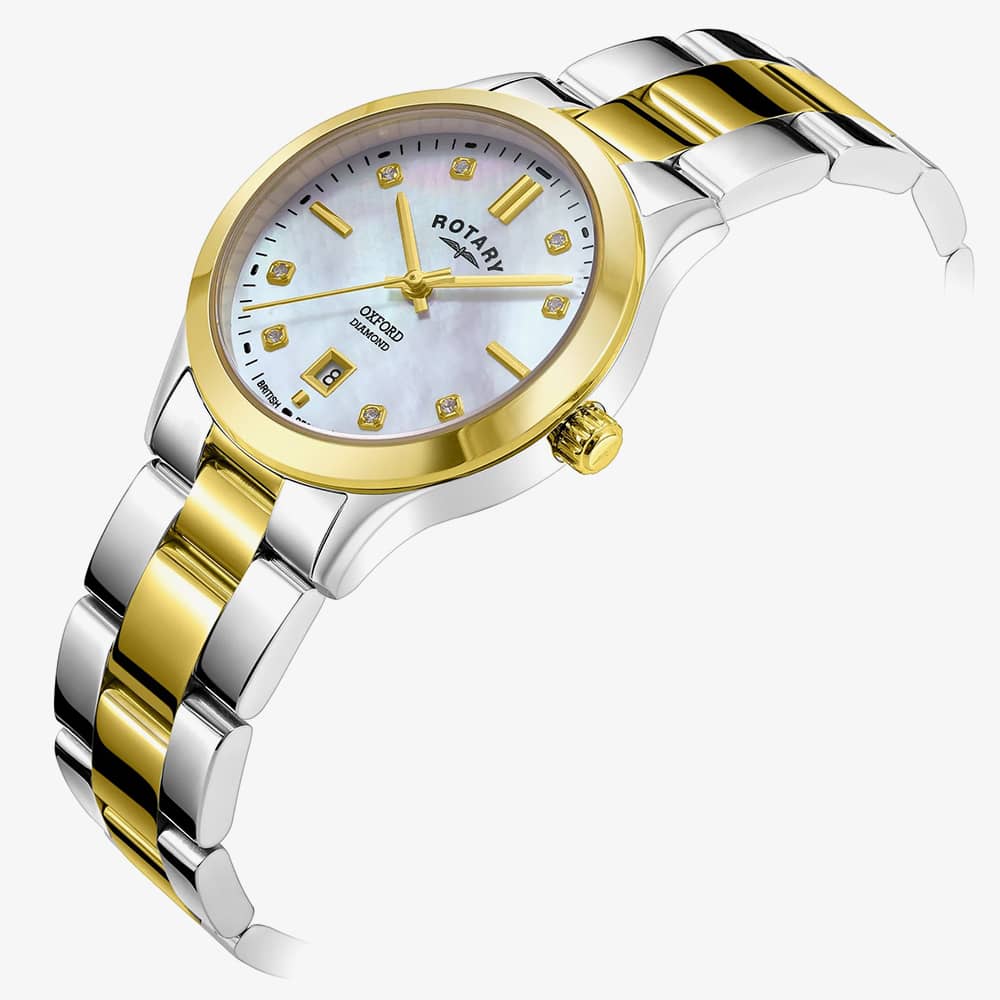 Rotary Contemporary Oxford Mother Of Pearl Diamond Watch LB05521/41/D