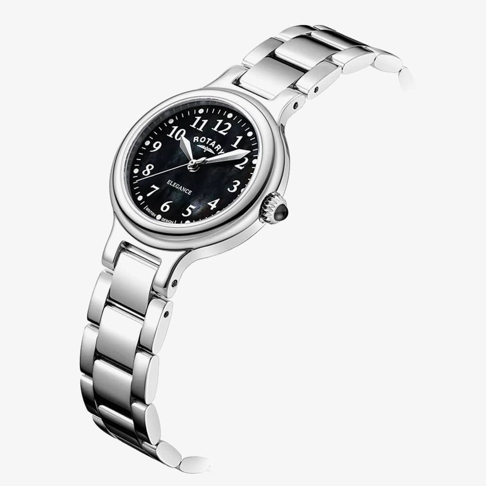 Rotary Traditional Elegance Black Mother Of Pearl Watch LB05135/38