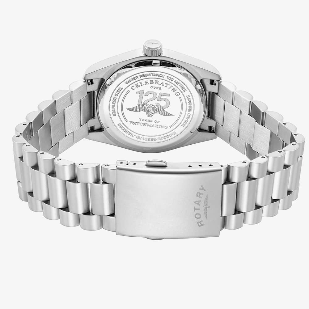 Rotary 1895 Commando Field Silver White Dial Watch GB05535/18