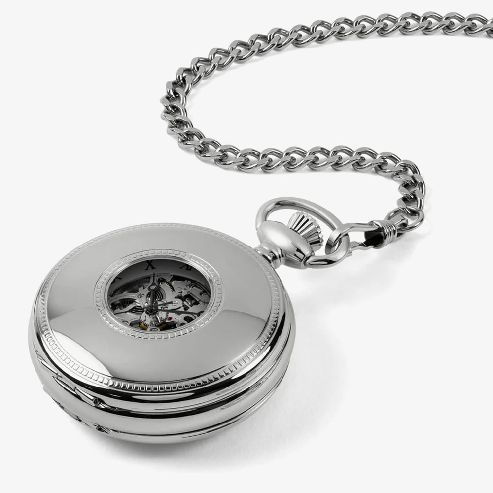 Rotary Heritage White Dial Skeleton Pocket Watch RP00726/01