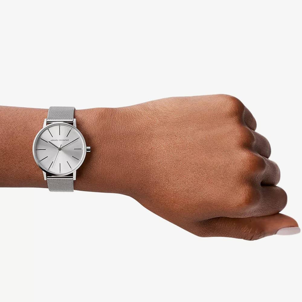 Armani Exchange Lola Silver Mesh Watch AX5535