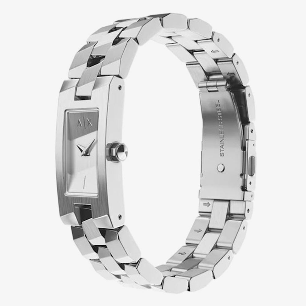Armani Exchange Ladies Aria Silver Bracelet Watch AX4700