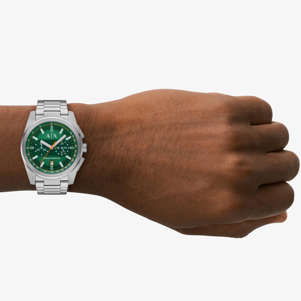 Armani Exchange Mens Parker Green Chronograph Watch AX2862