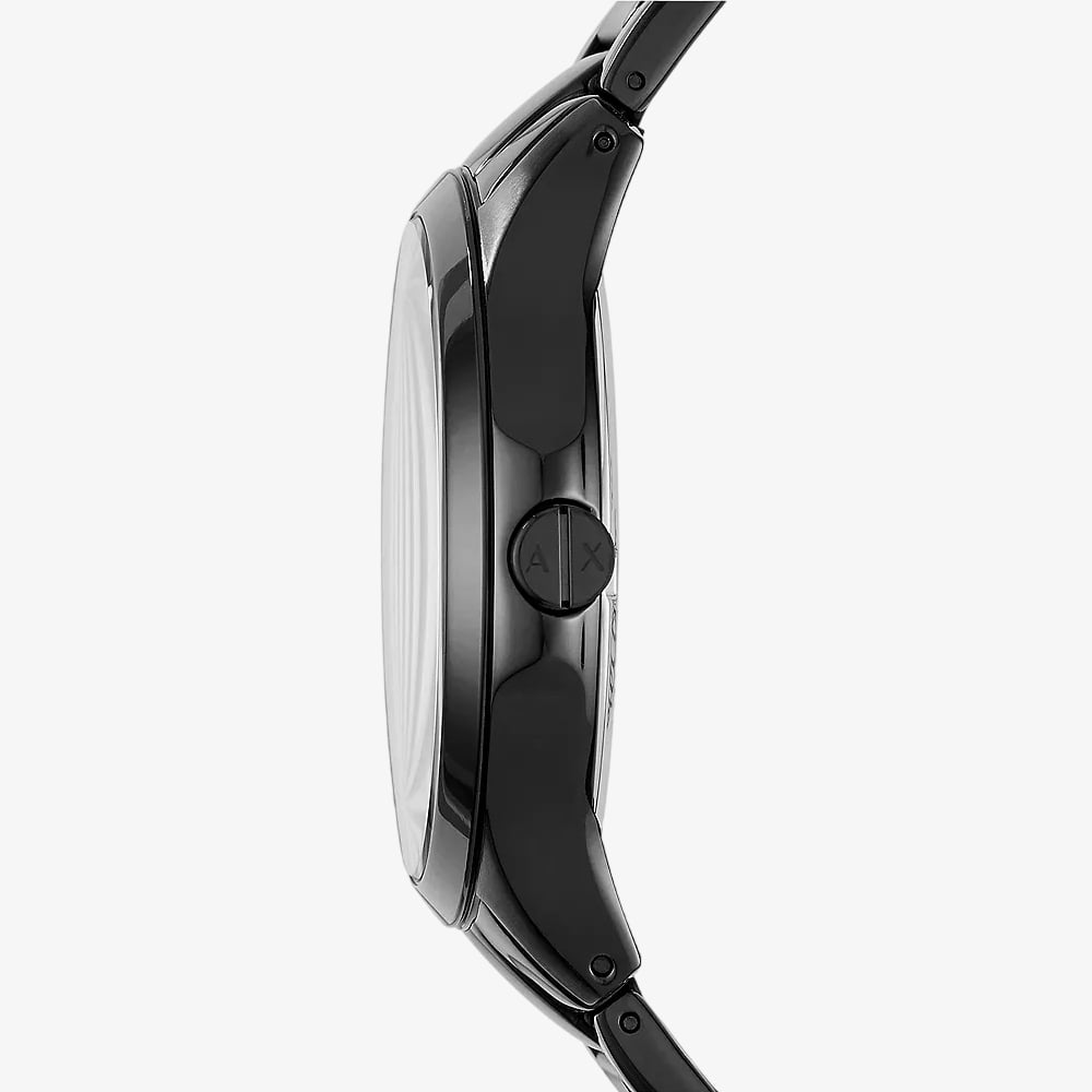 Armani Exchange Mens Hampton Black Watch & Bracelet Set AX7101