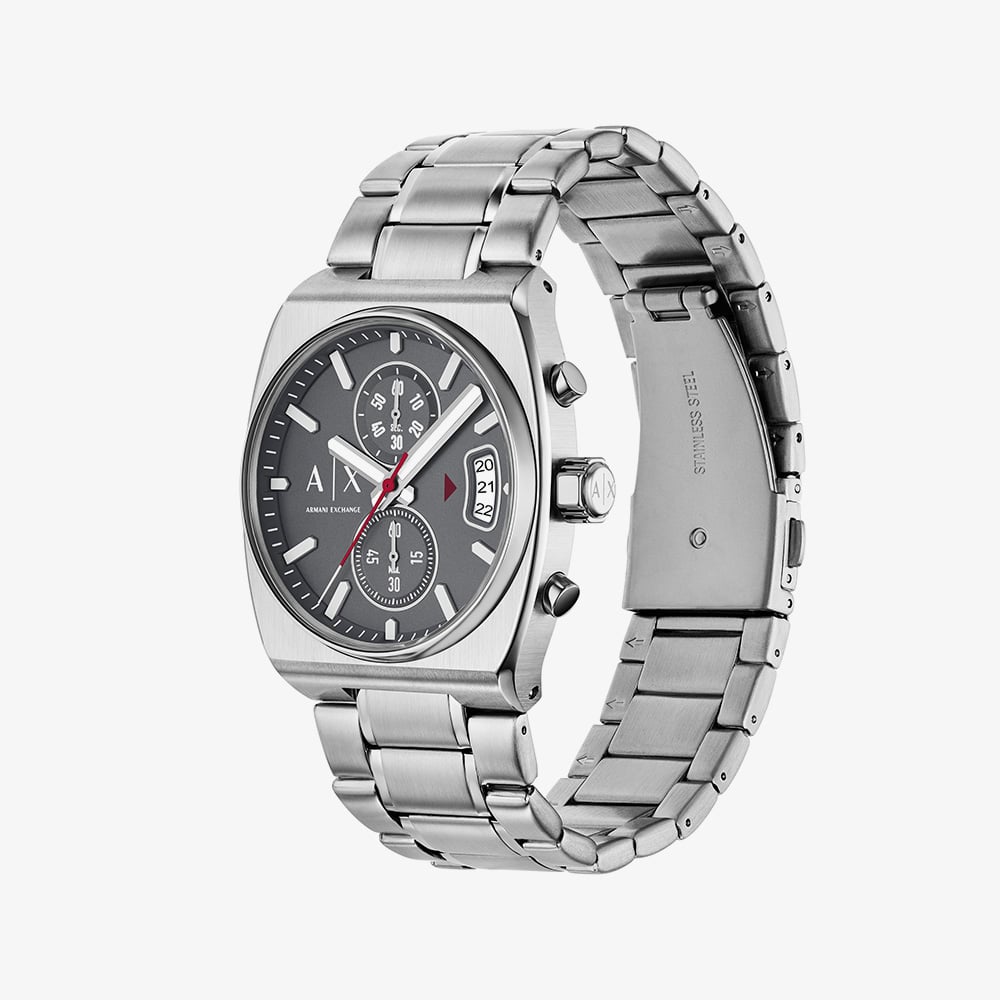 Armani Exchange Mens Silver Chronograph Watch AX2820