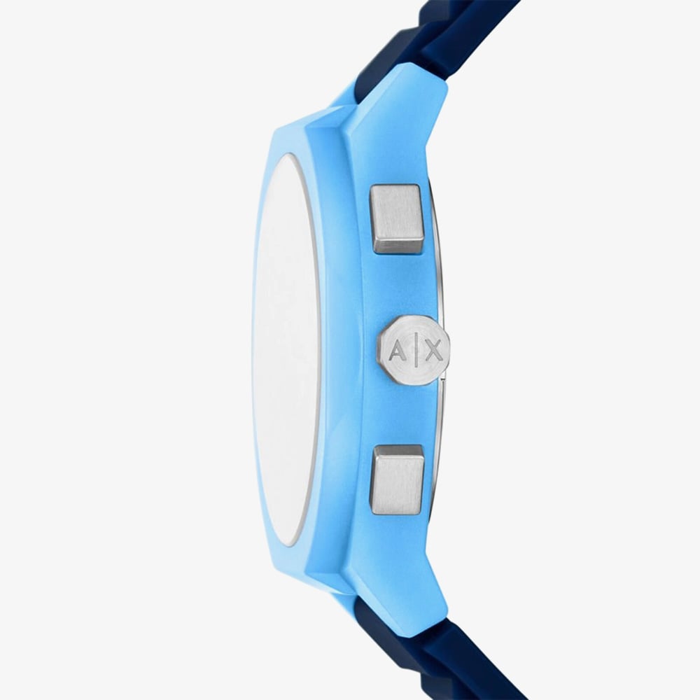 Armani Exchange Mens Sync Two Tone Blue Chronograph Watch AX4170