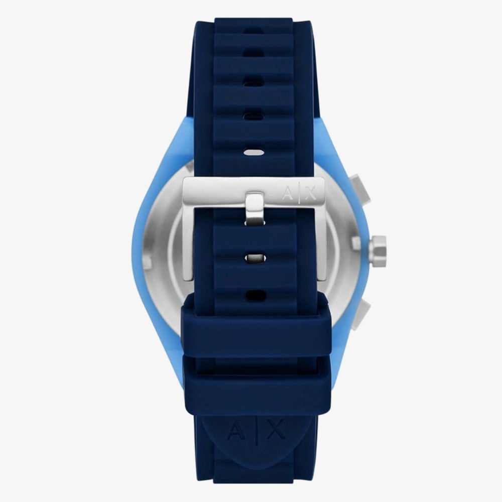 Armani Exchange Mens Sync Two Tone Blue Chronograph Watch AX4170