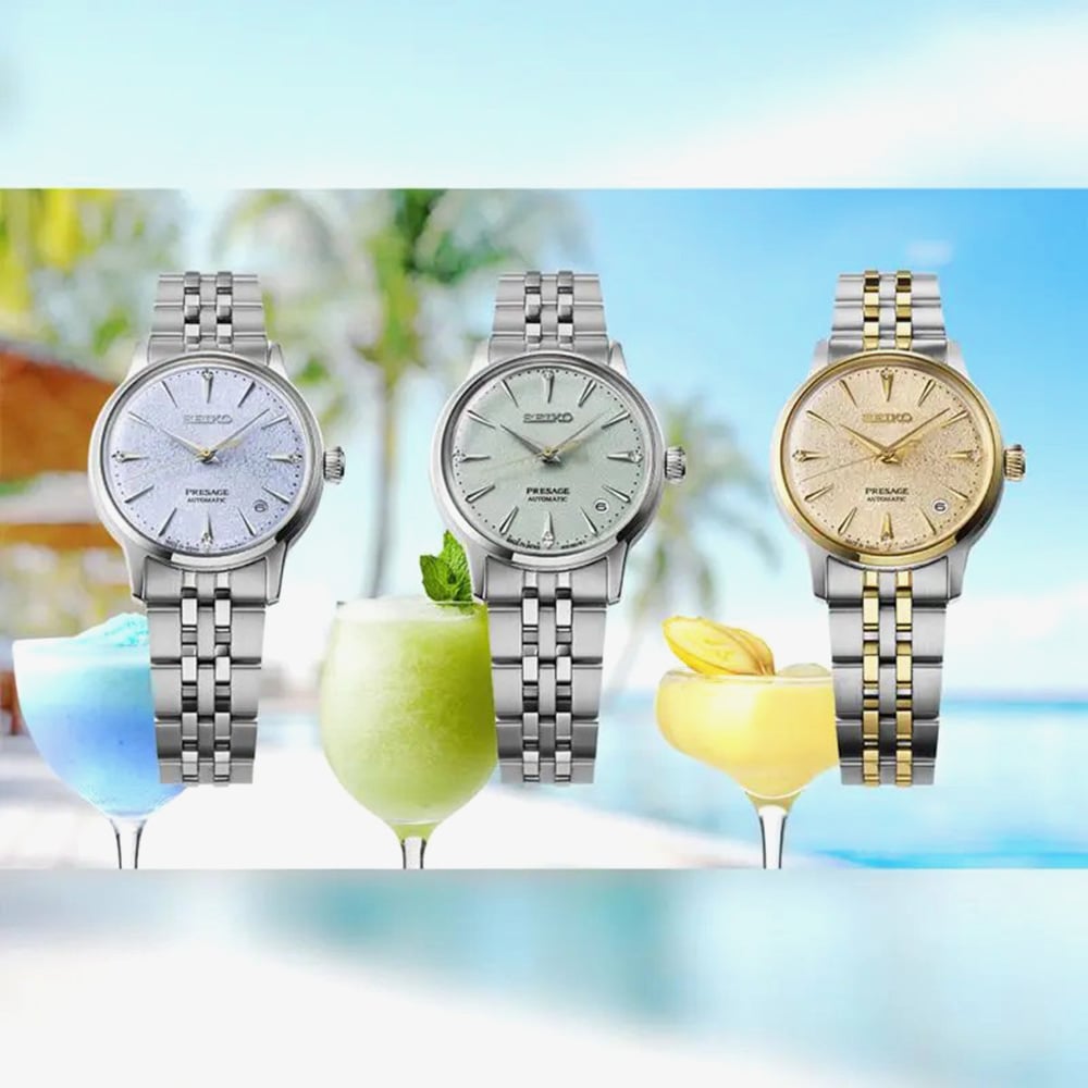 Seiko Ladies Presage Cocktail Time Frozen Daiquiri Diamond Watch SRPL64J1