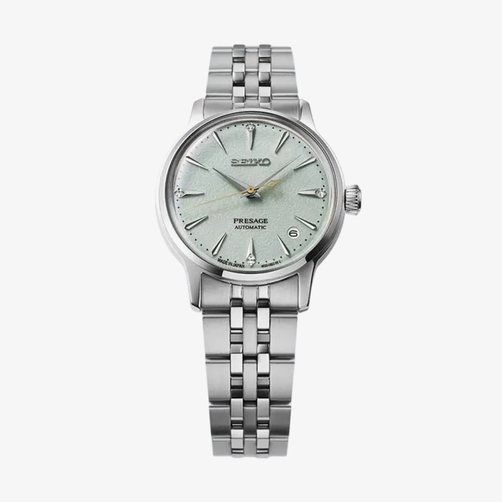Seiko Ladies Presage Cocktail Time Frozen Mojito Diamond Watch SRPL63J1
