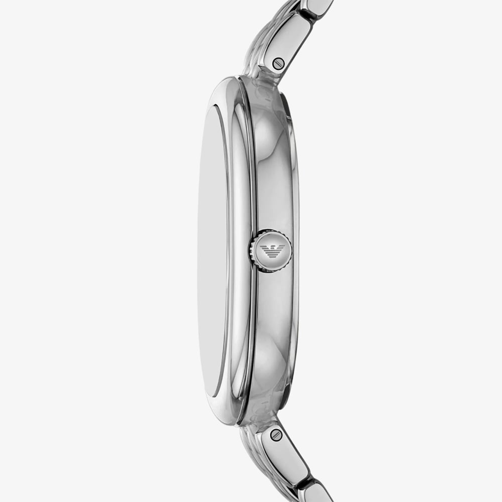 Emporio Armani Ladies Sinfonia Mother Of Pearl Oval Dial Watch AR11706