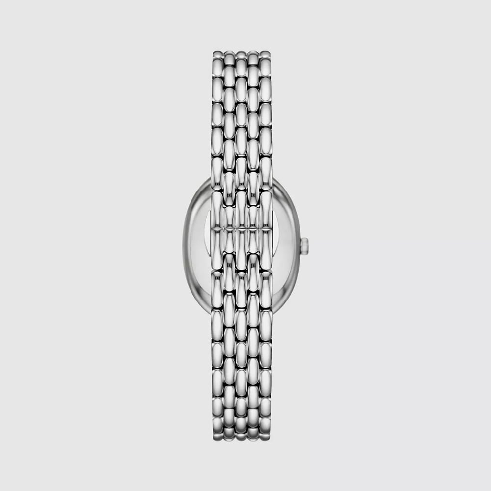 Emporio Armani Ladies Sinfonia Mother Of Pearl Oval Dial Watch AR11706