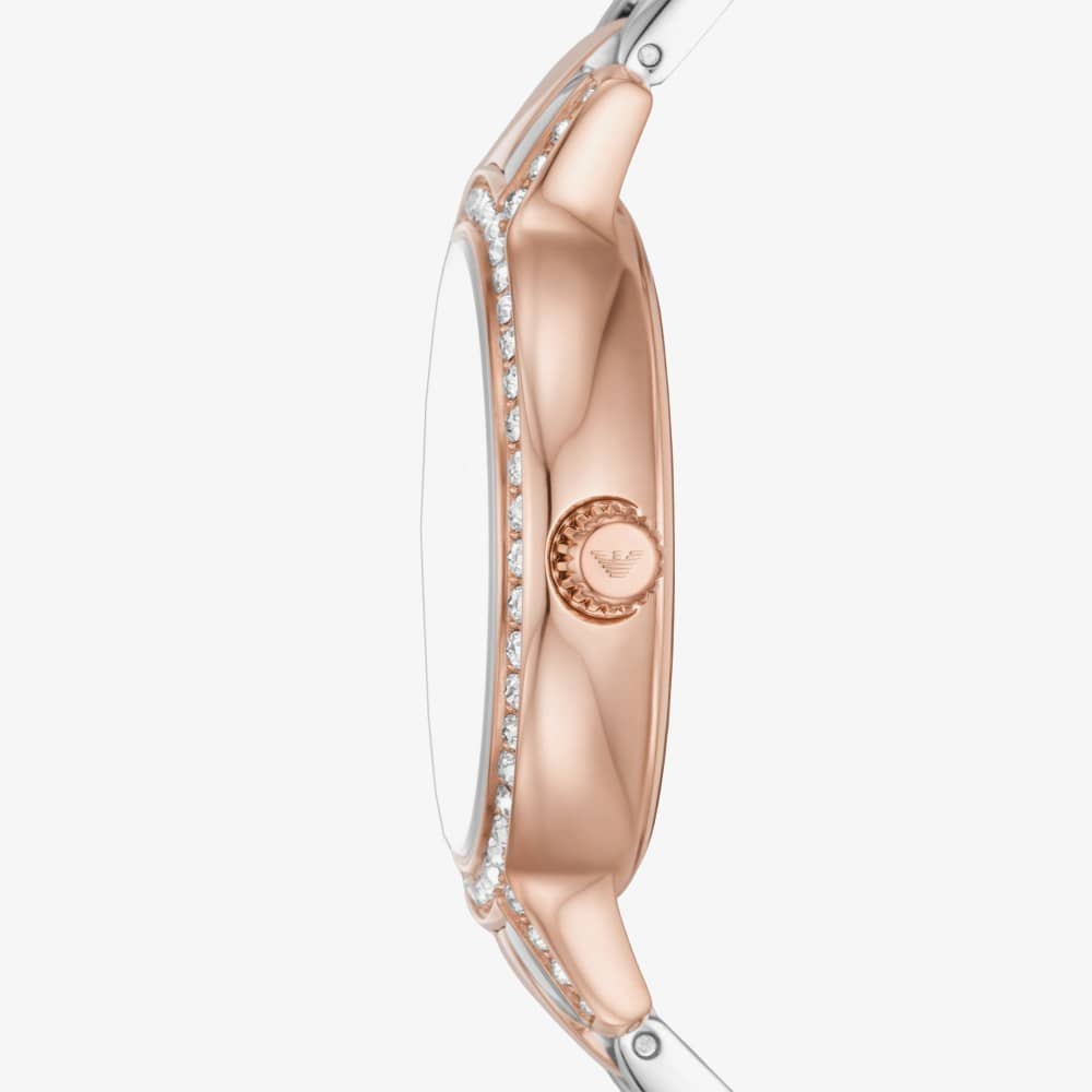 Emporio Armani Cleo Mother Of Peal Crystal Watch AR11499