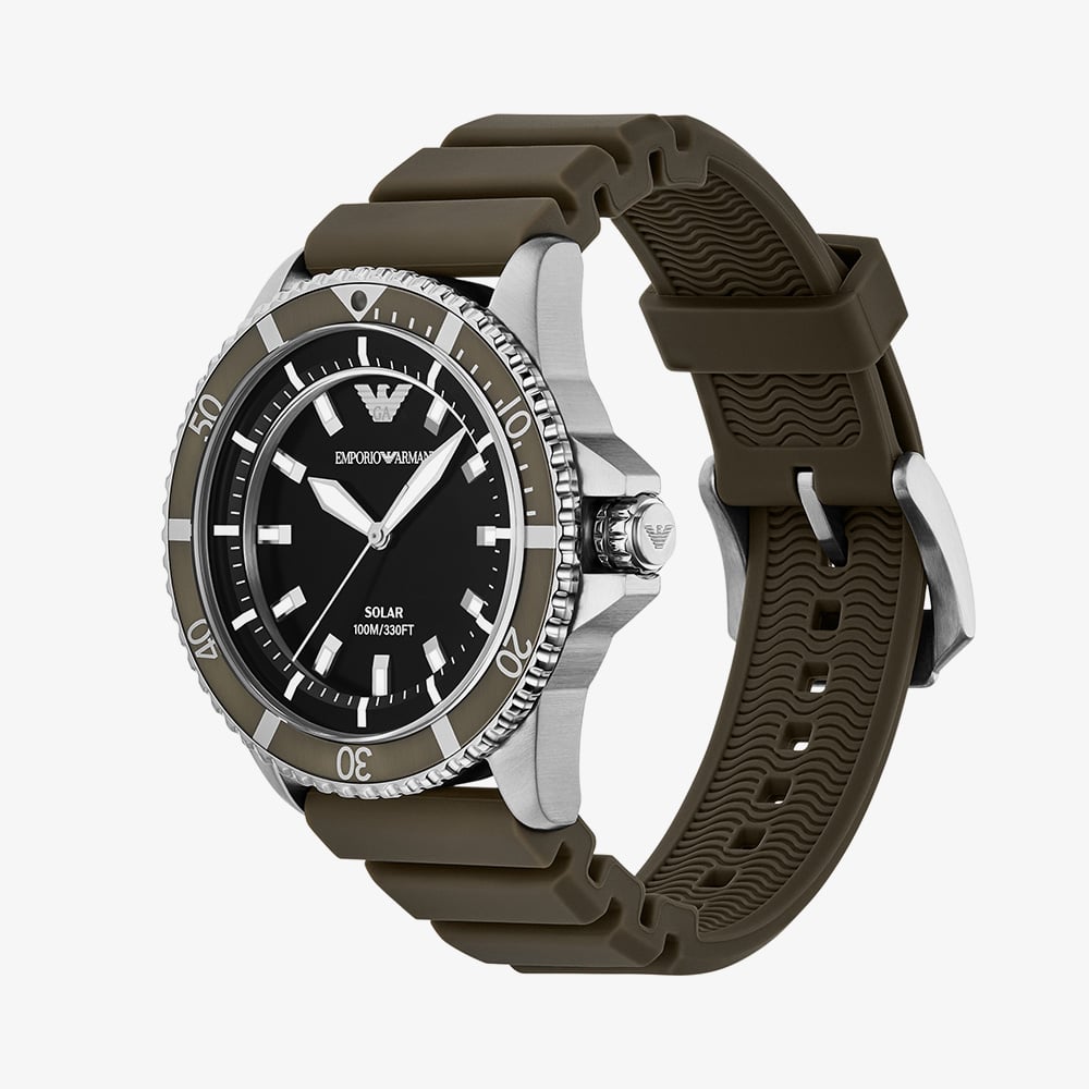 Emporio Armani Mens World Explorer Solar Powered Green Watch AR11699