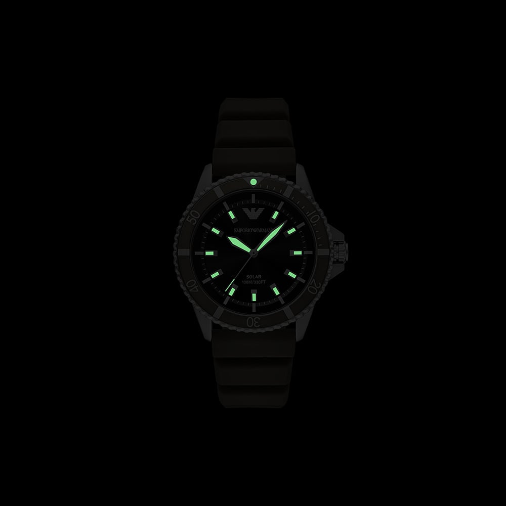 Emporio Armani Mens World Explorer Solar Powered Green Watch AR11699