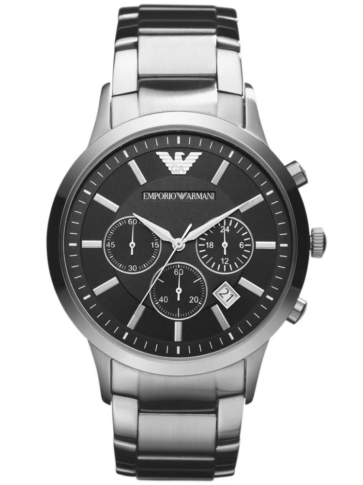 Emporio Armani Classic Mens Silver Chronograph Watch AR2434