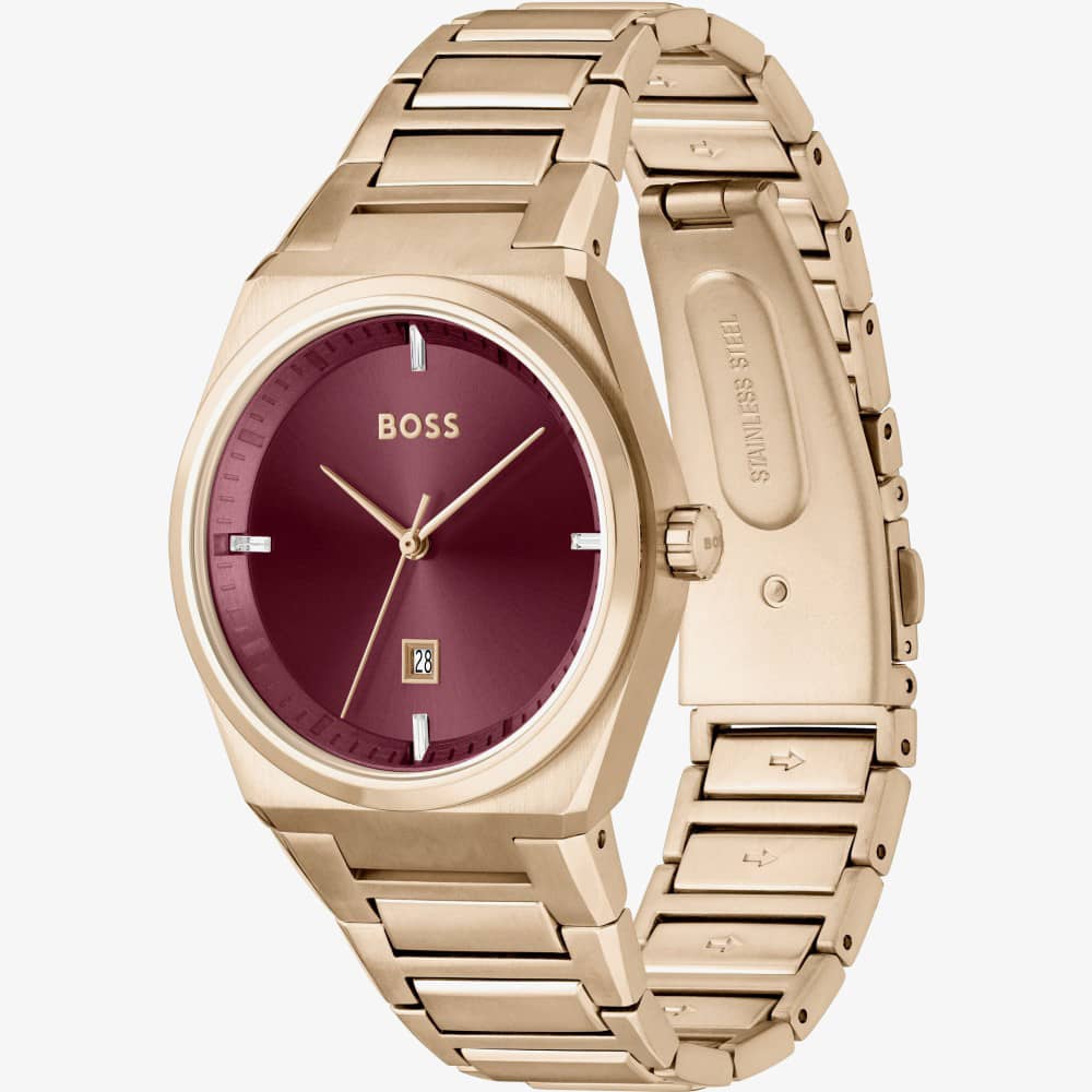 BOSS Steer Rose Gold Plated Crystal Watch 1502671