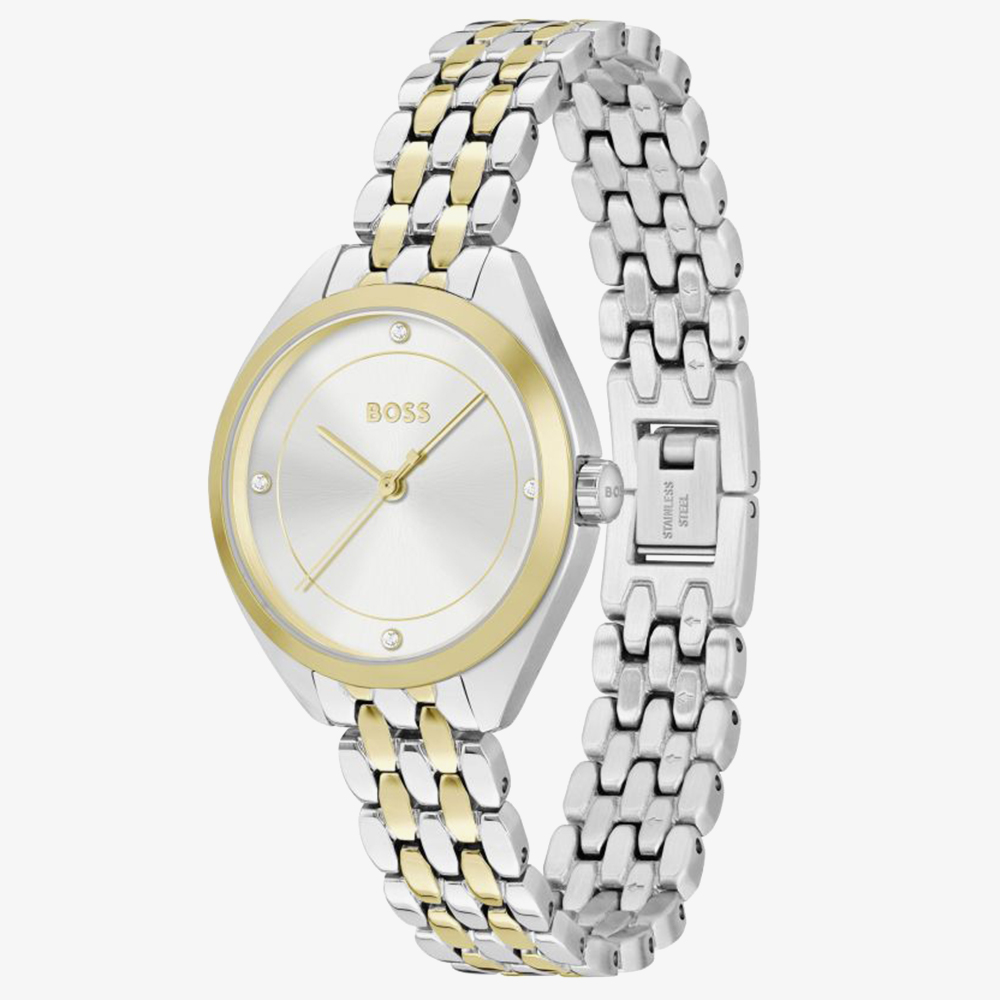 BOSS Mae Two Tone Crystal Watch 1502724