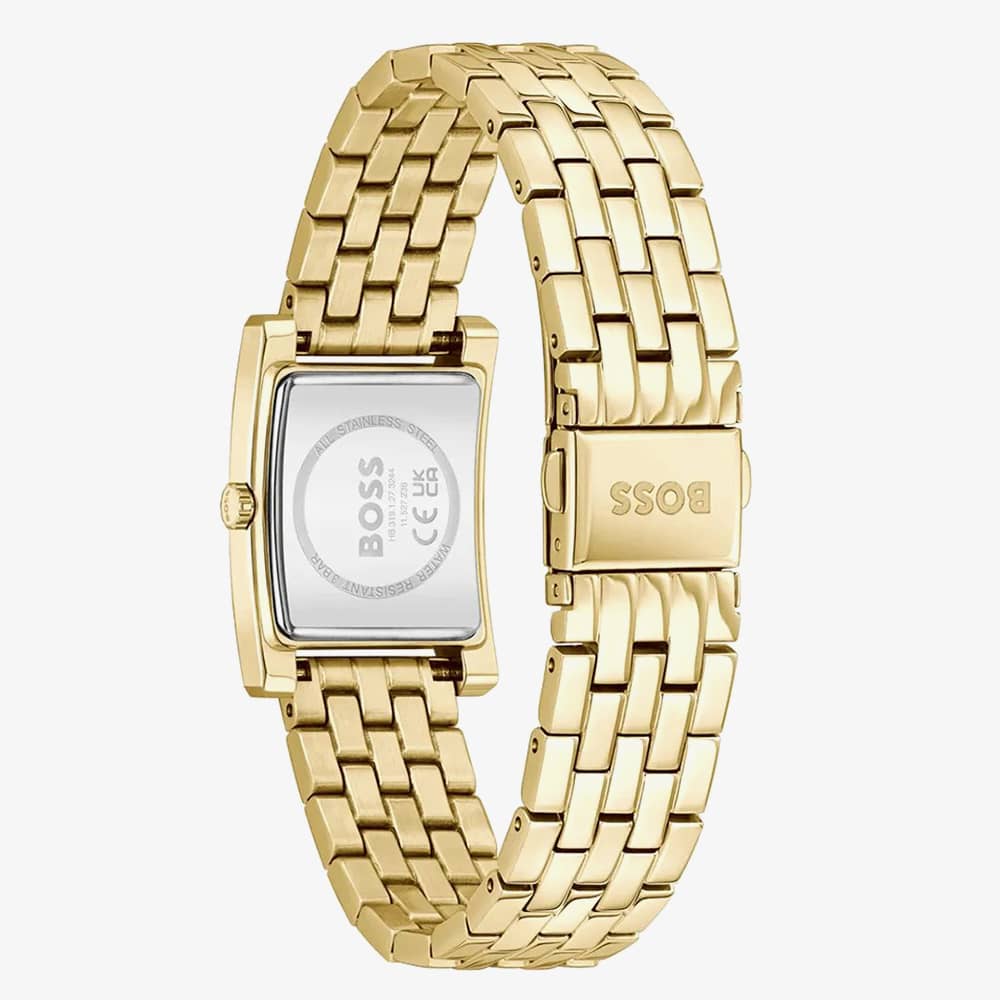 BOSS Lucy Gold Plated Rectangle Watch 1502744