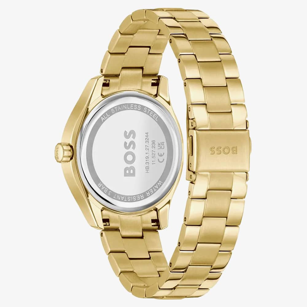 BOSS Lida Multifunction Gold Plated Green Watch 1502745