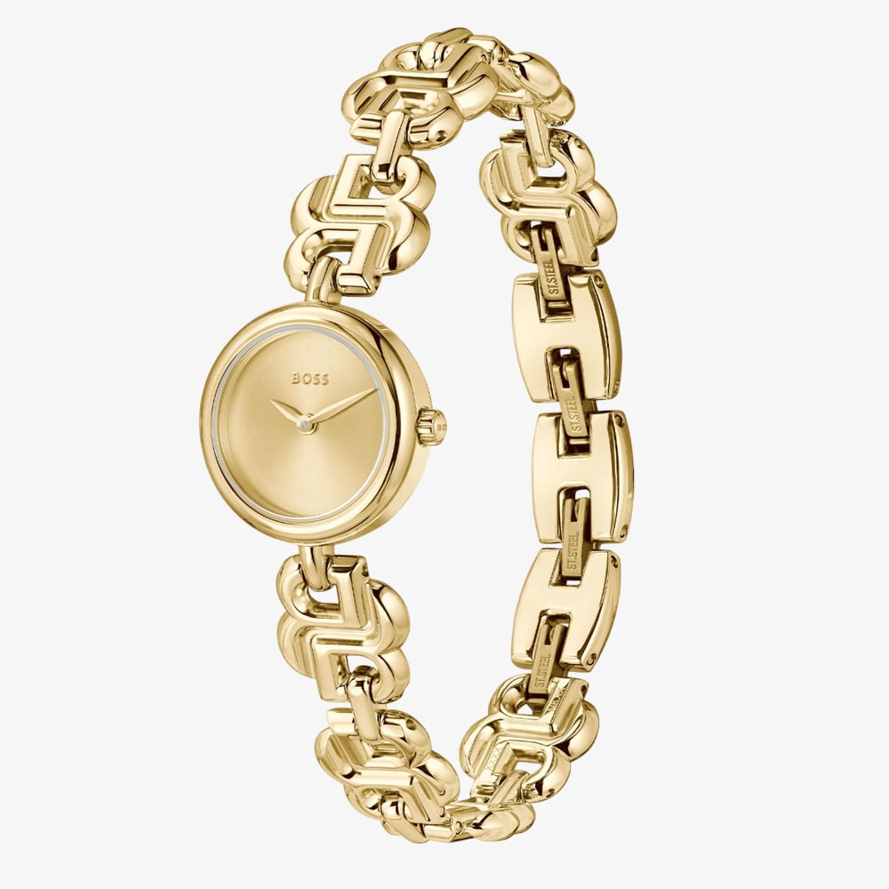BOSS Ladies Double B Gold Watch 1502794