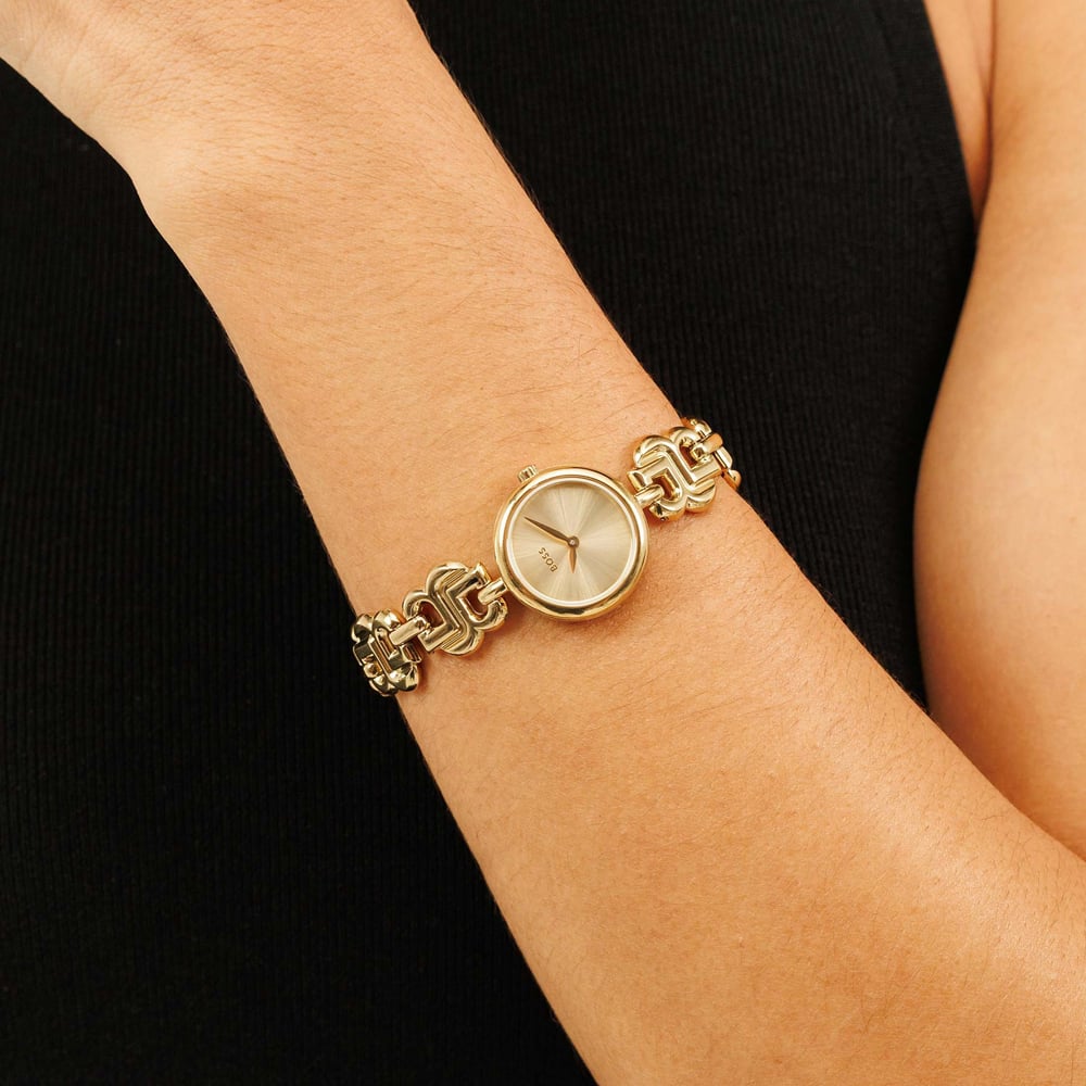 BOSS Ladies Double B Gold Watch 1502794