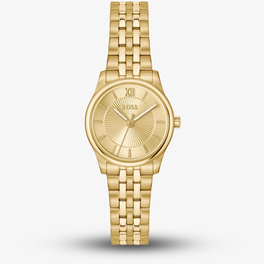 House of Watches - BOSS Ladies Graceful Mina Gold Plated Bracelet Watch 1502843