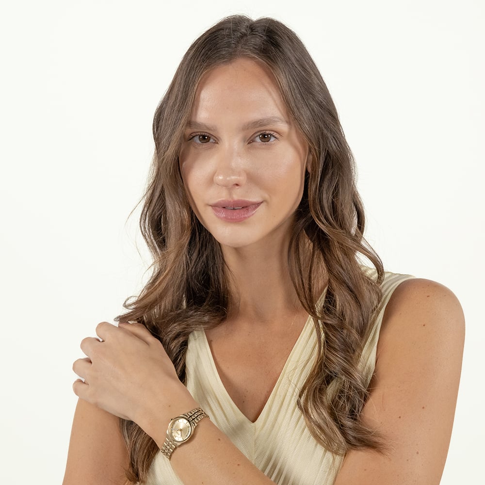 BOSS Ladies Graceful Mina Gold Plated Bracelet Watch 1502843