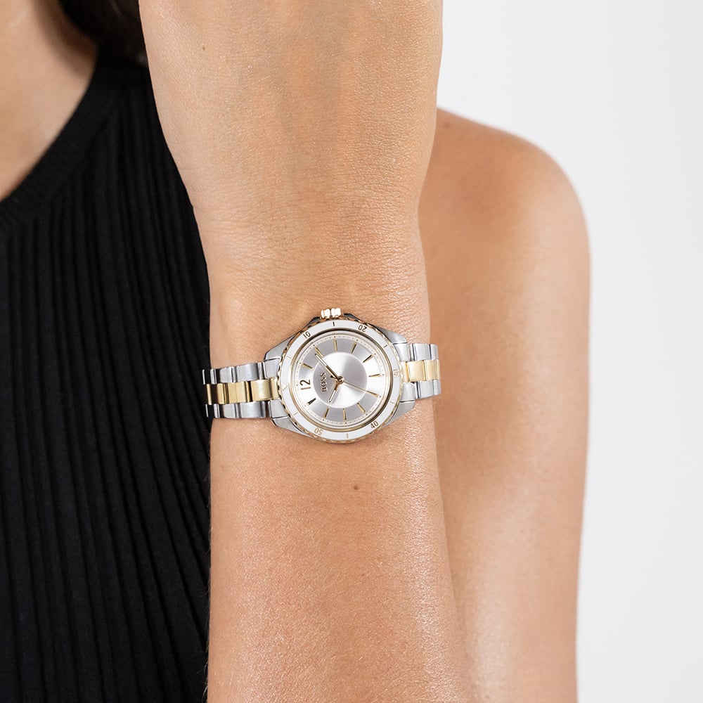 BOSS Ladies Sage Aqua Two Colour Bracelet Watch 1502848