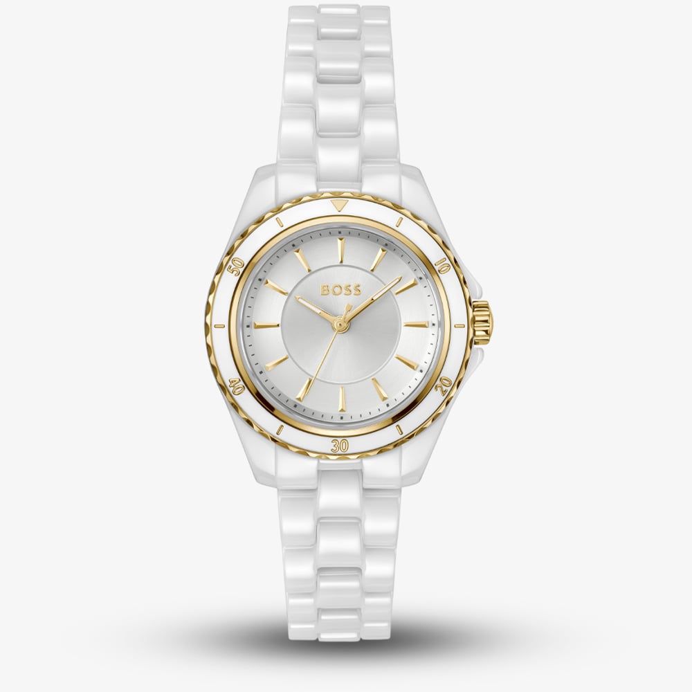 House of Watches - BOSS Ladies Sage Aqua White Ceramic Bracelet Watch 1502850