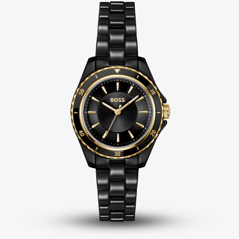 House of Watches - BOSS Ladies Sage Aqua Black Ceramic Bracelet Watch 1502851