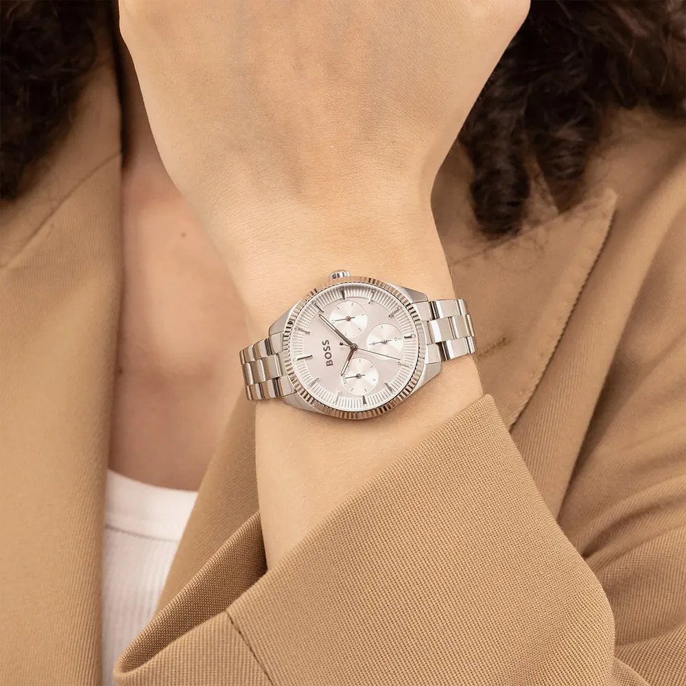 BOSS Ladies Sage Sport Silver Dial Bracelet Watch 1502800