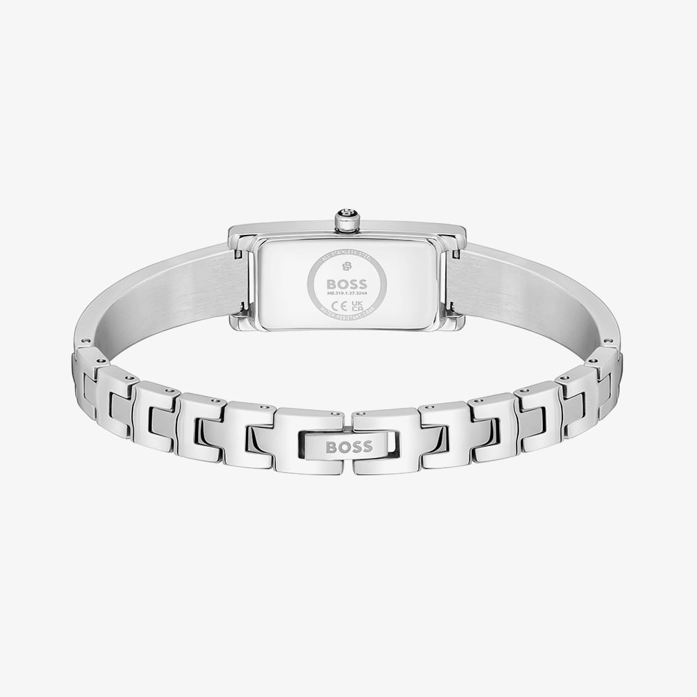 BOSS Ladies Lucy Allure Rectangle Silver Dial Bracelet Watch 1502856