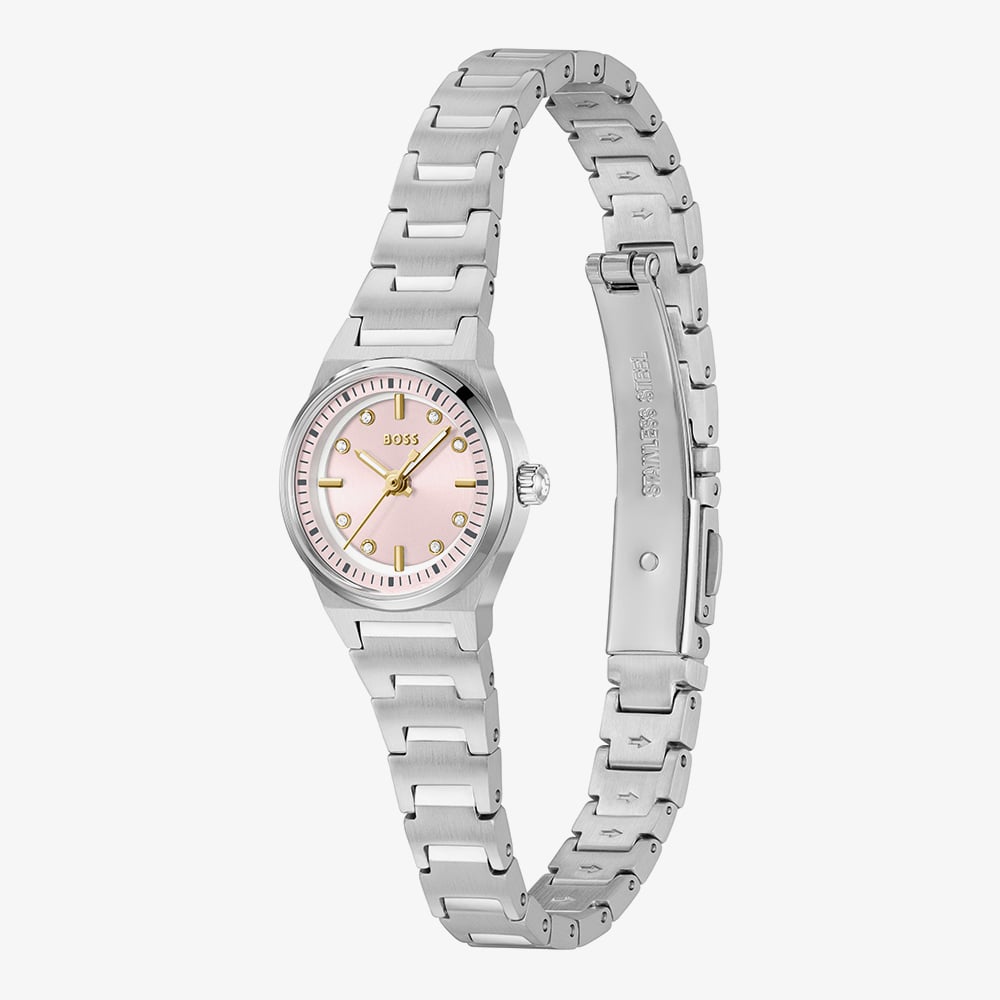 BOSS Ladies Candor Gracey Pink Dial Bracelet Watch 1502860